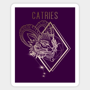 A zodiac cattery: Aries 2.2 by Blacklinesw9 Sticker